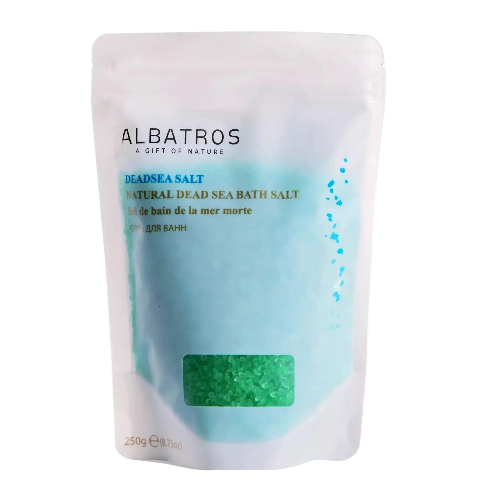 ALBATROS Dead Sea Bath Salt bag Menthol 250g, natural Jordan bath salts