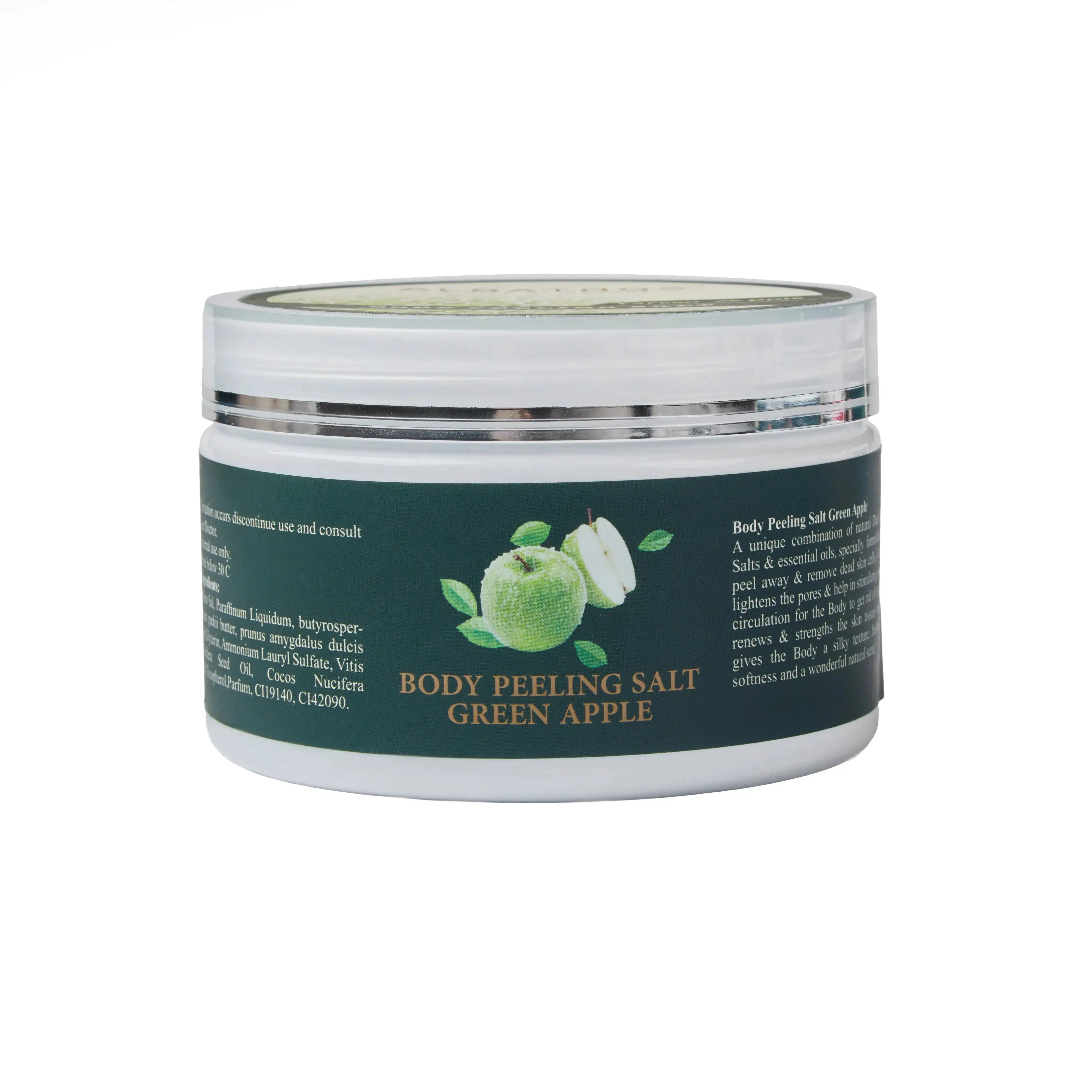 ALBATROS Apple body scrub, Dead Sea salt exfoliator