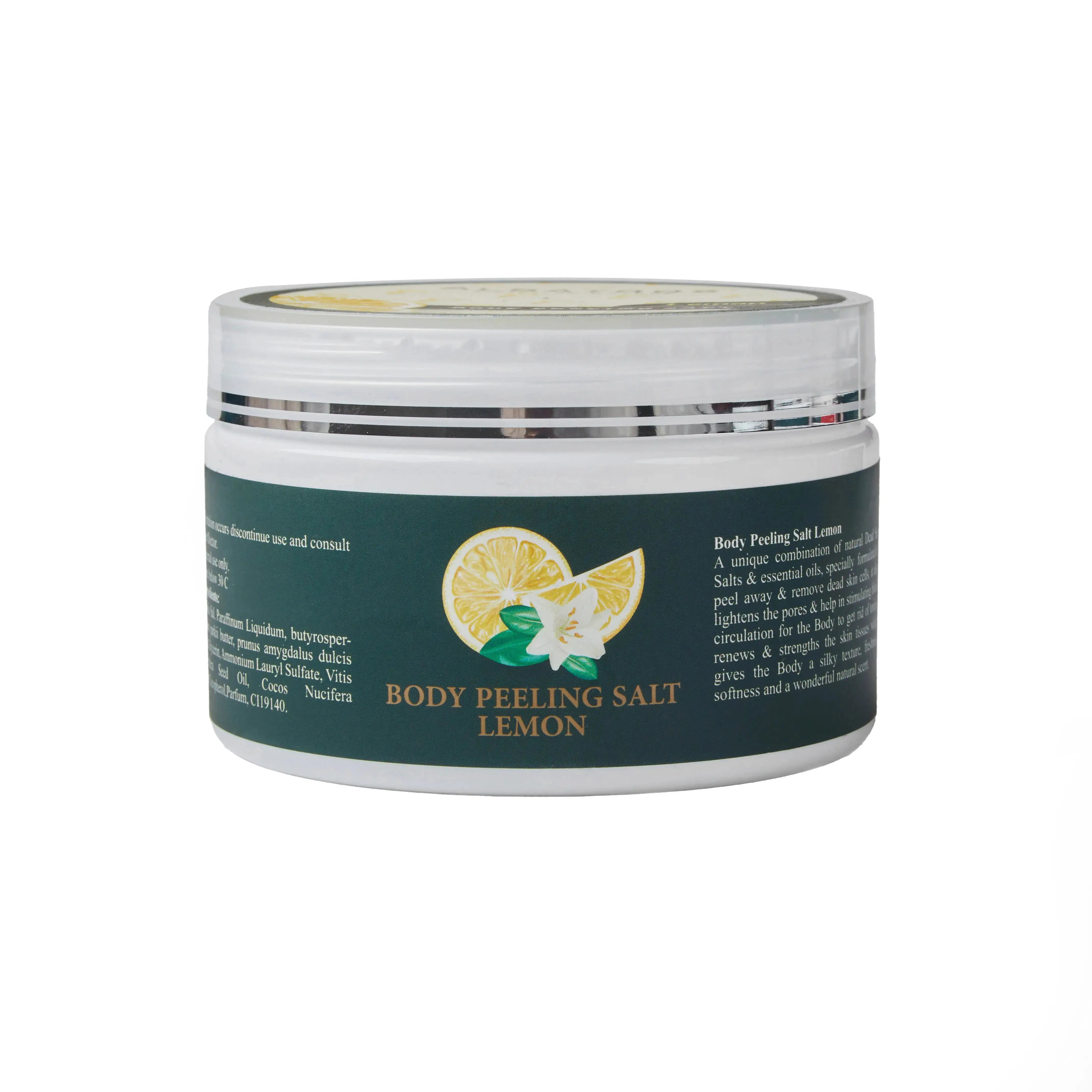 ALBATROS Lemon body scrub, Dead Sea salt exfoliator