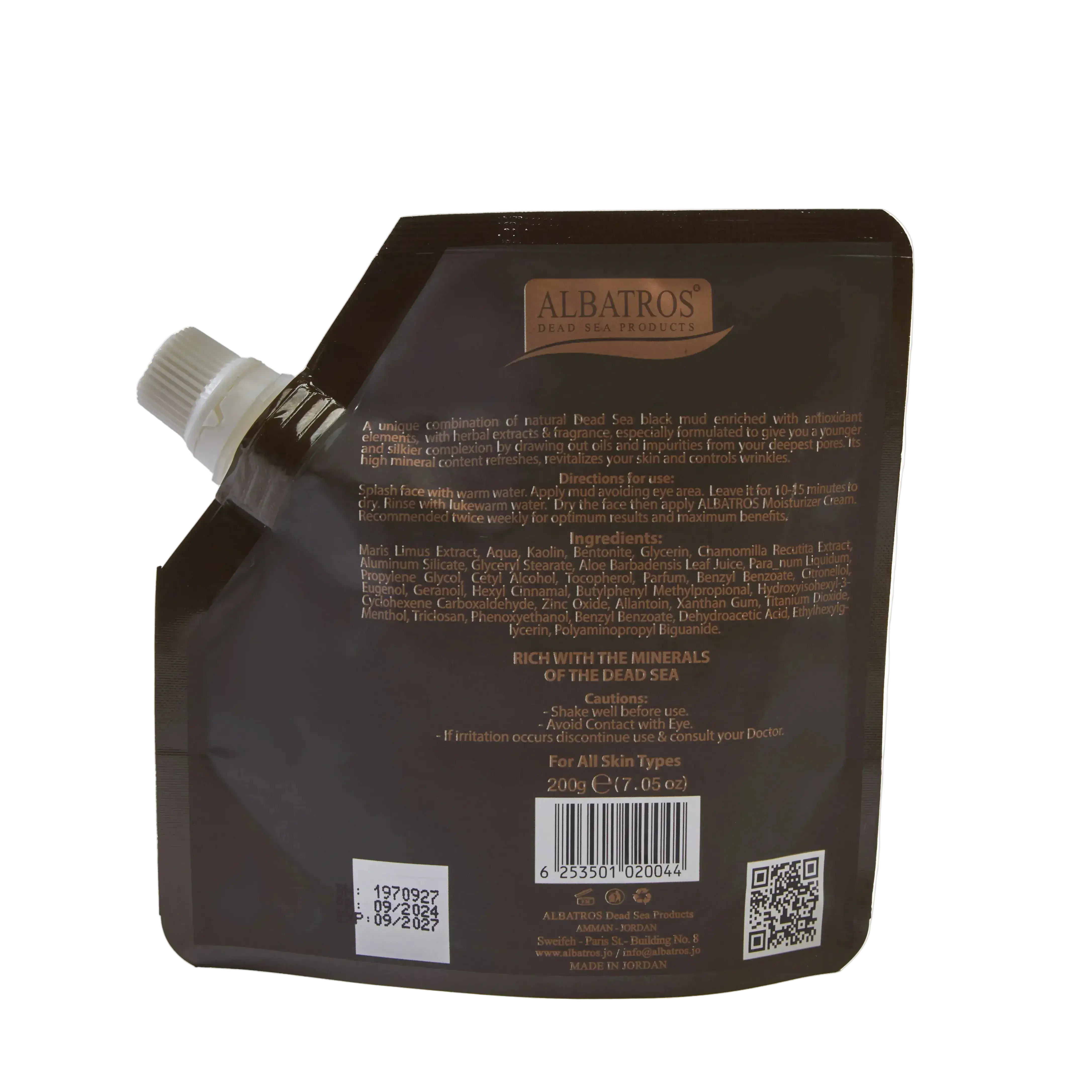 ALBATROS Facial Mud Mask, authentic Dead Sea mud from Jordan