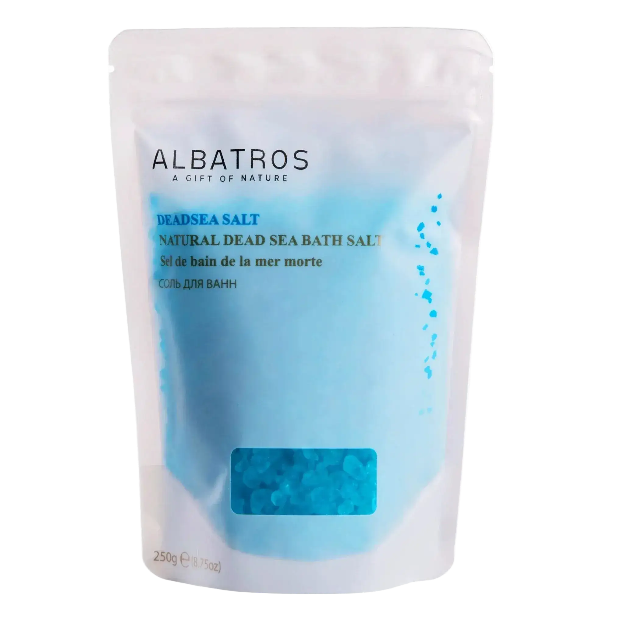 ALBATROS Dead Sea Bath Salt bag Lavender 250g, natural Jordan bath salts