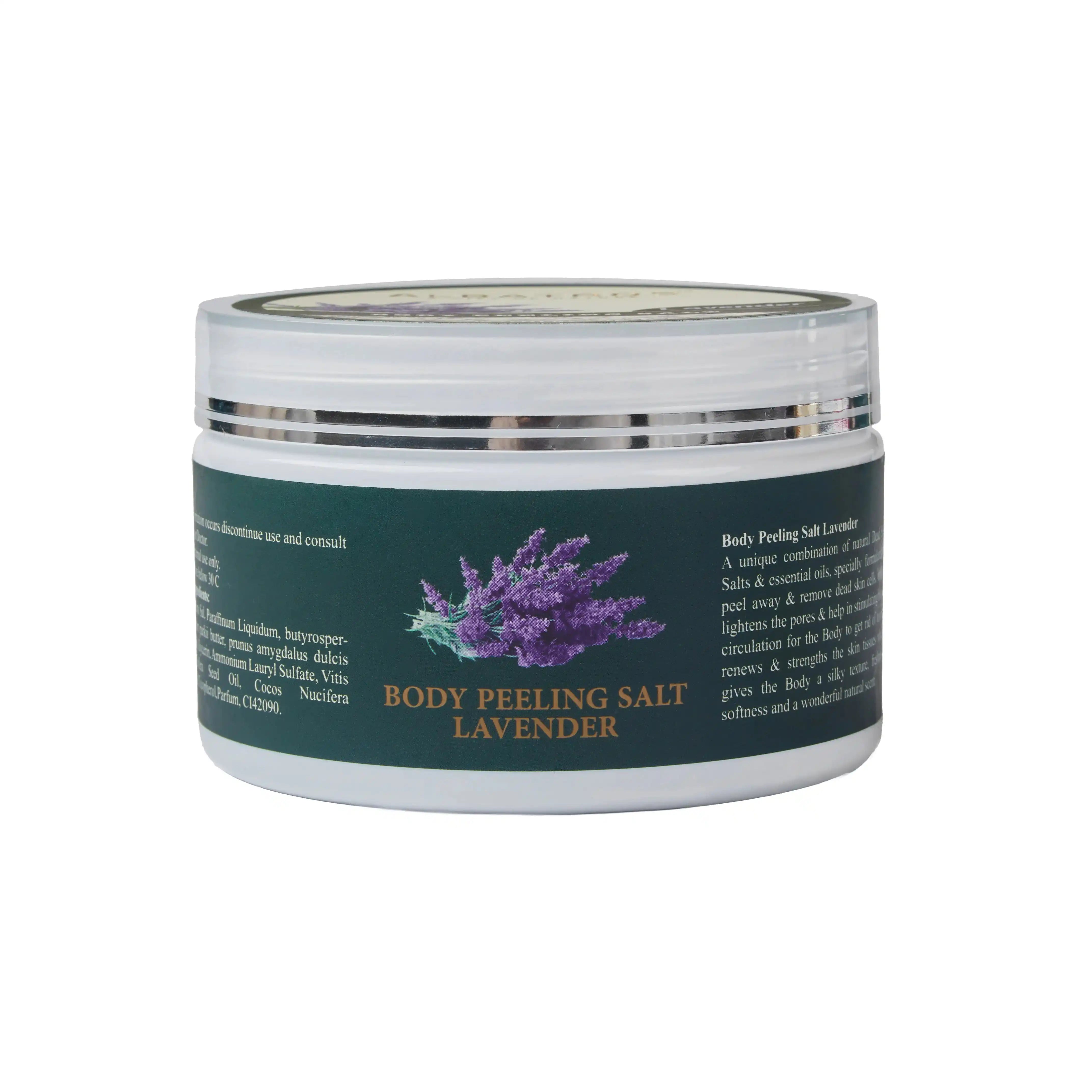 ALBATROS Lavender body scrub, Dead Sea salt exfoliator