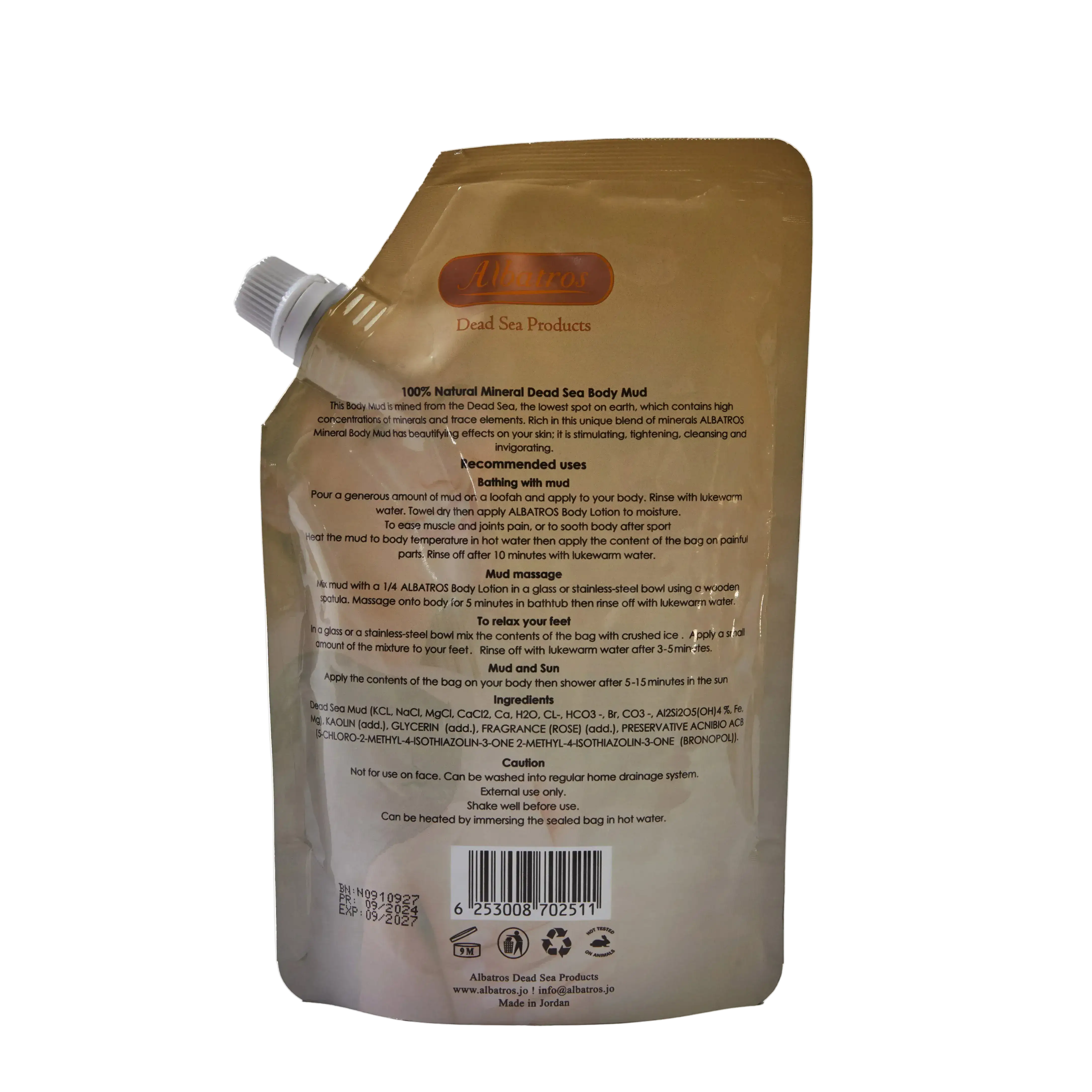 ALBATROS Body Mud, authentic Dead Sea mud from Jordan